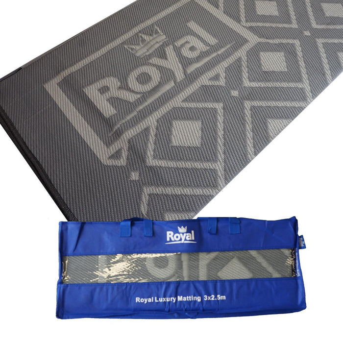 Royal Luxury Awning Matting & Tent Breathable Carpet Groundsheet With Deluxe Bag 7 X 2.5M Matting Royal - Dynamic Drive