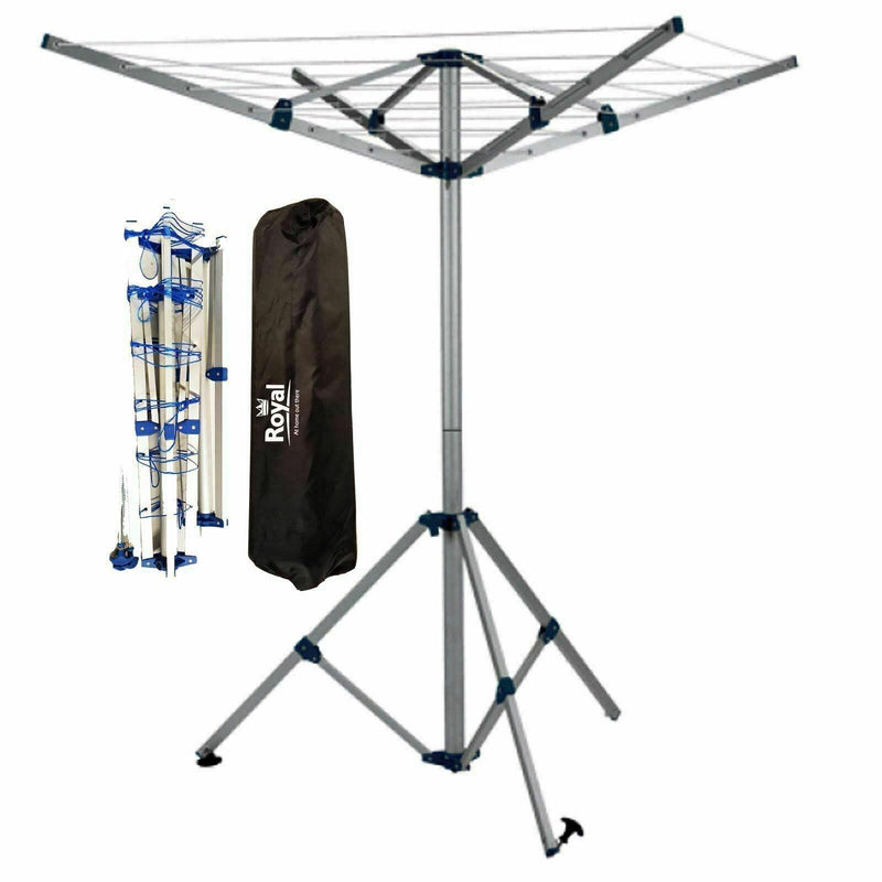 Royal Portable Aluminium Clothes Line Camping Caravan Washing Airer Dryer Royal - Dynamic Drive