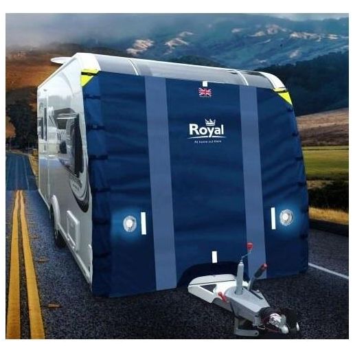 Royal Premium Caravan Front Towing Cover Protector Universal With Led Lights Royal - Dynamic Drive