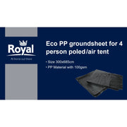 Royal Welford 4 Tent Footprint Groundsheet 300 x 685 cm for 4 Person Tent Royal - Dynamic Drive