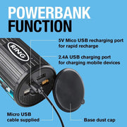 RTC2000 Ring Handheld Digital Tyre Inflator Air Compressor USB LED Cordless Ring Automotive - Dynamic Drive