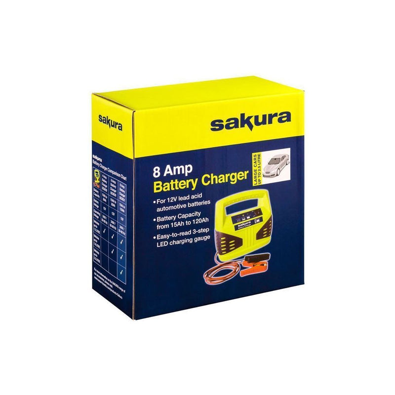 Sakura 8 Amp 12 V Car Battery Charger Sakura - Dynamic Drive