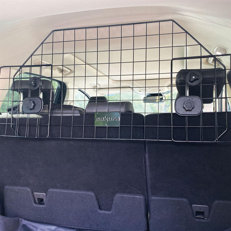 Sakura SS5453 Car Partition SUV Dog Guard Mesh Headrest In Black Sakura - Dynamic Drive