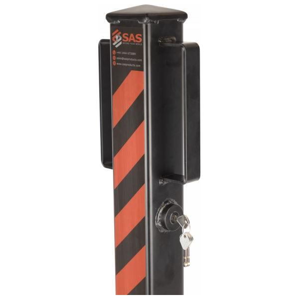 SAS Heavy Duty Security Post Folding Bolt Down Safety Post SAS - Dynamic Drive
