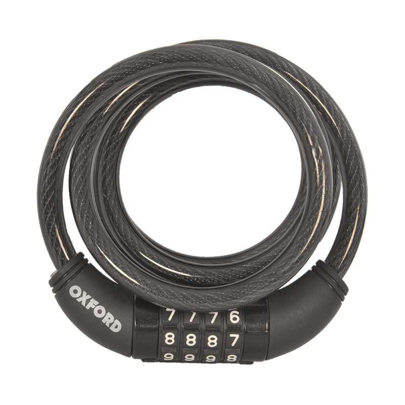SAS Oxford Combi 10mm Coil Cable Lock, 1.5 metres long Bike Trailer Motorhome SAS - Dynamic Drive