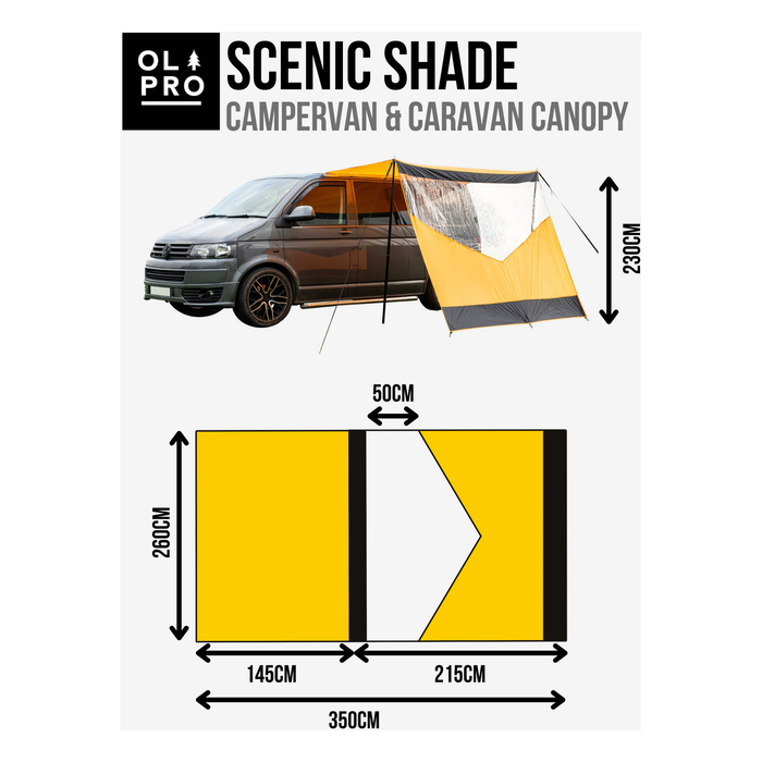 Olpro Rectangle Canopy with window (Orange) Olpro - Dynamic Drive