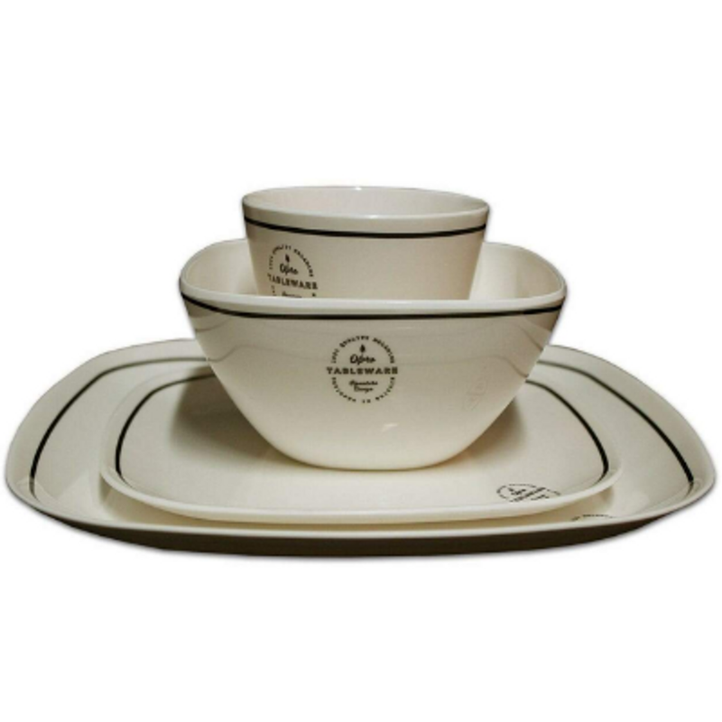 Olpro Signature Square Melamine Set (16 Piece) Olpro - Dynamic Drive