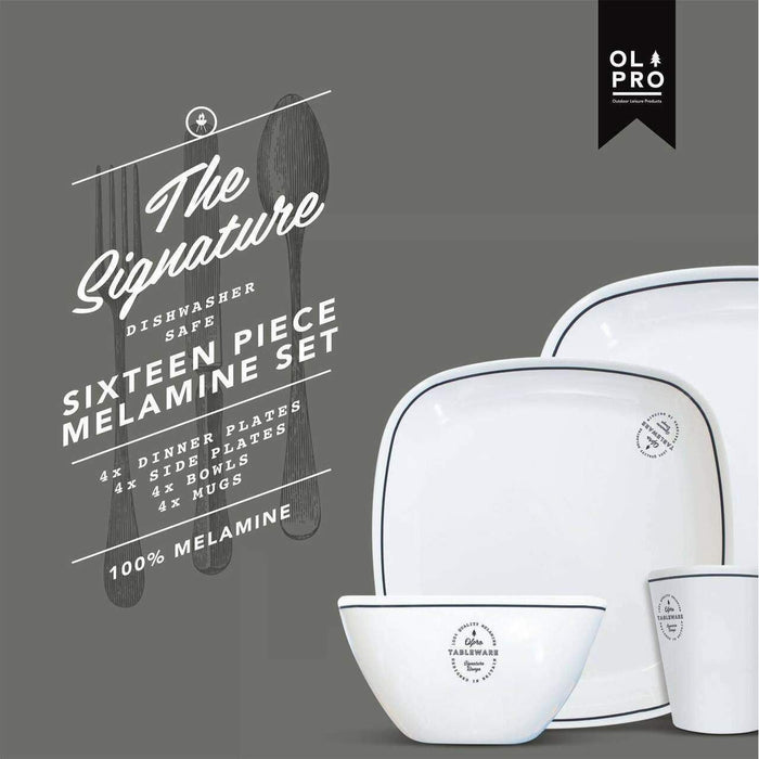 Olpro Signature Square Melamine Set (16 Piece) Olpro - Dynamic Drive