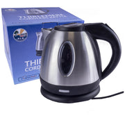 Silver Chrome Low Power 1.2L 750W Cordless Kettle Powerpart - Dynamic Drive