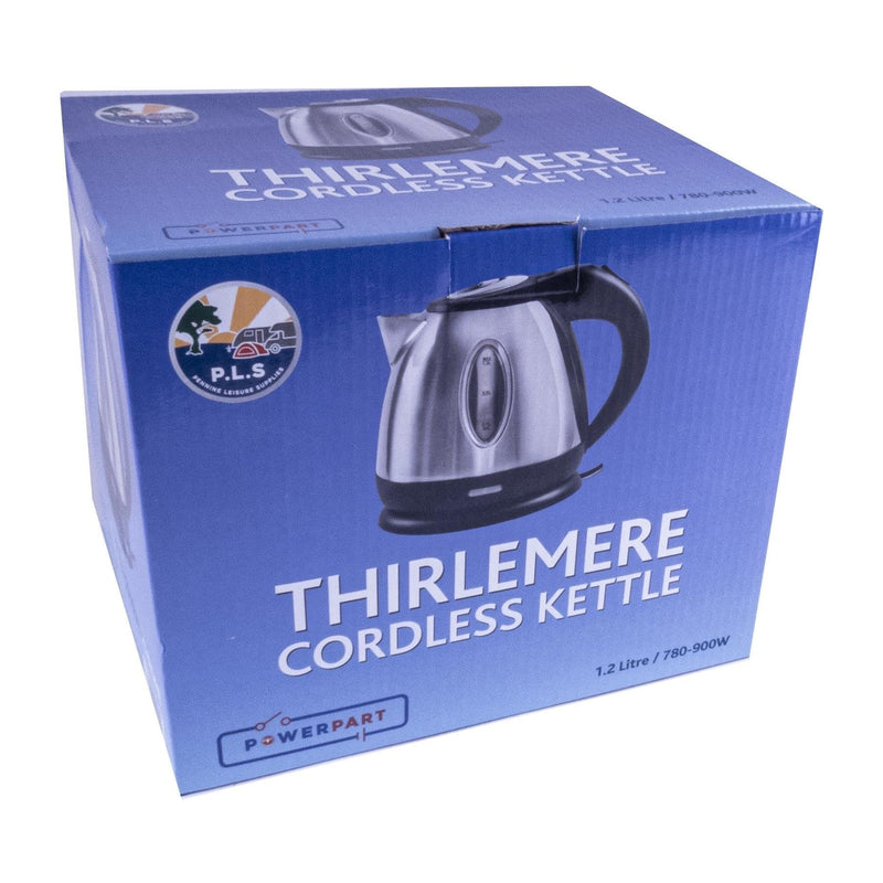 Silver Chrome Low Power 1.2L 750W Cordless Kettle Powerpart - Dynamic Drive