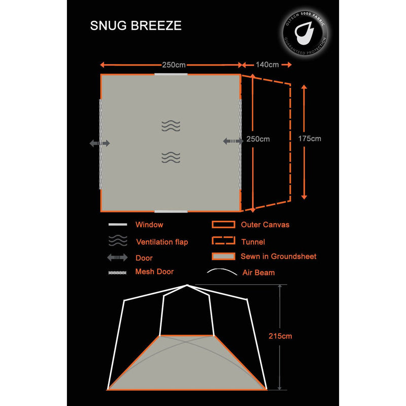 OLPRO Snug Inflatable Tailgate Campervan Awning Olpro - Dynamic Drive