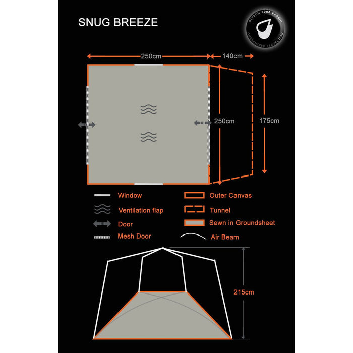 OLPRO Snug Inflatable Tailgate Campervan Awning Olpro - Dynamic Drive
