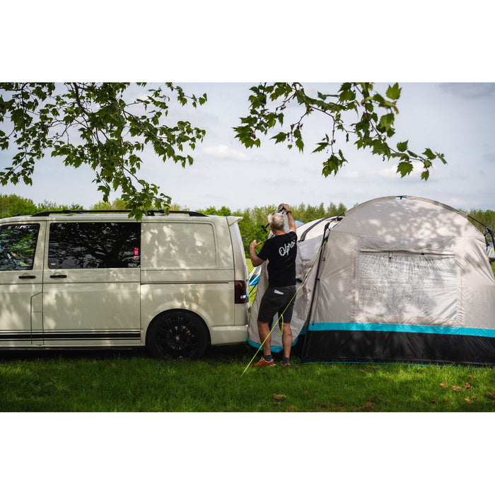 Olpro Snug Poled Tailgate Awning (steel Legs Fibreglass Roof ) Olpro - Dynamic Drive