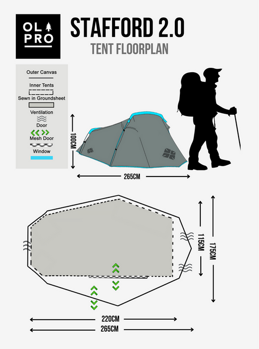 Olpro The Stafford Poled Tent Olpro - Dynamic Drive