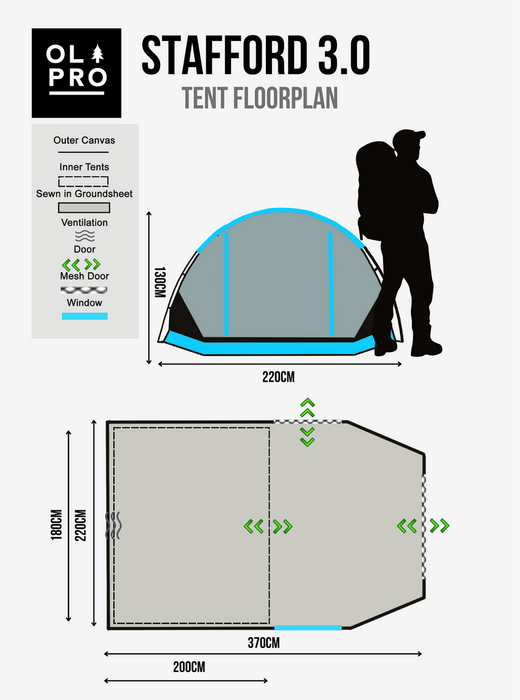 Olpro The Stafford Poled Tent Olpro - Dynamic Drive