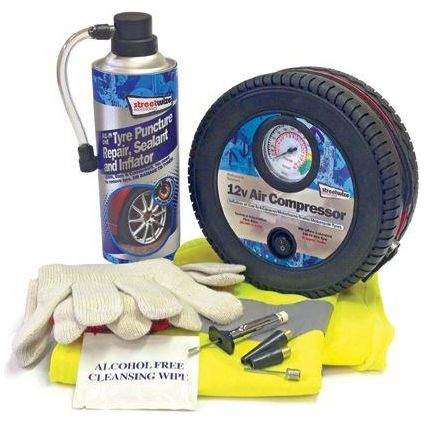 Streetwize Tyre Sealer Kit With 12V Air Compressor Roadside Repair Kit SWCHEM9 Streetwize - Dynamic Drive
