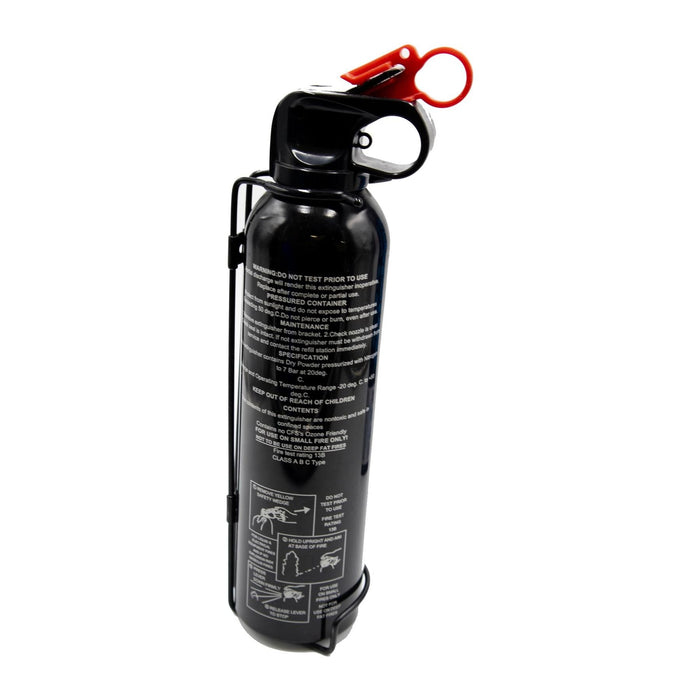 Streetwize UXFE3 Urban X Racing Fire Extinguisher 600g Black ABC Dry Powder Streetwize - Dynamic Drive