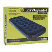 Summit Blue Flocked Single Inflatable Air Bed Outdoor Camping Mattress Summit - Dynamic Drive