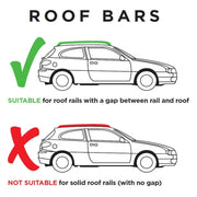 Summit Car Roof Bars for Raised Roof Rails Summit - Dynamic Drive