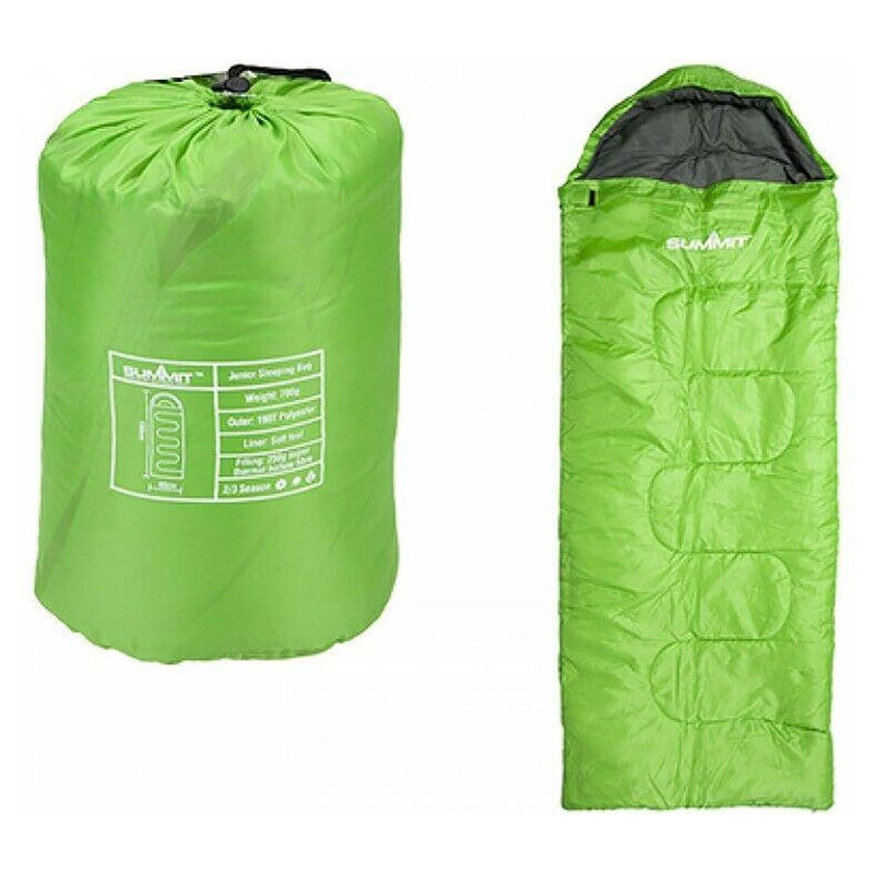 Summit Ultra Lite Junior Green Kids Camping Sleeping Bag Lightweight Travel 2/3 Season Summit - Dynamic Drive