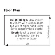 SunnCamp Arco Canopy 260 (Dual Beading) Caravan Poled Canopy SunnCamp - Dynamic Drive