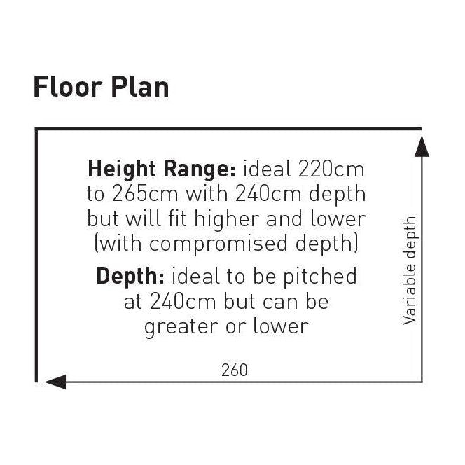 SunnCamp Arco Canopy 260 (Dual Beading) Caravan Poled Canopy SunnCamp - Dynamic Drive