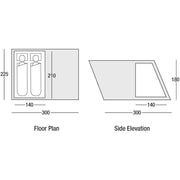 Sunncamp Silhouette 200 Tent 2 Berth Tent + Groundsheet inner Tent SunnCamp - Dynamic Drive