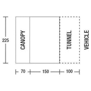 SunnCamp Silhouette 225 Motor Plus 240cm Motorhome Poled Awning SF7870 SunnCamp - Dynamic Drive