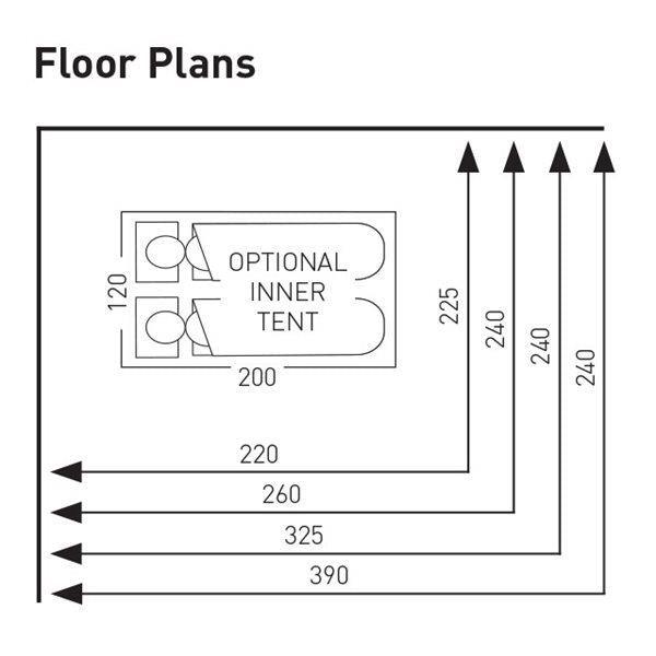 SunnCamp Swift 325 SC Deluxe Caravan Porch Awning Lightweight 2022 Model SunnCamp - Dynamic Drive