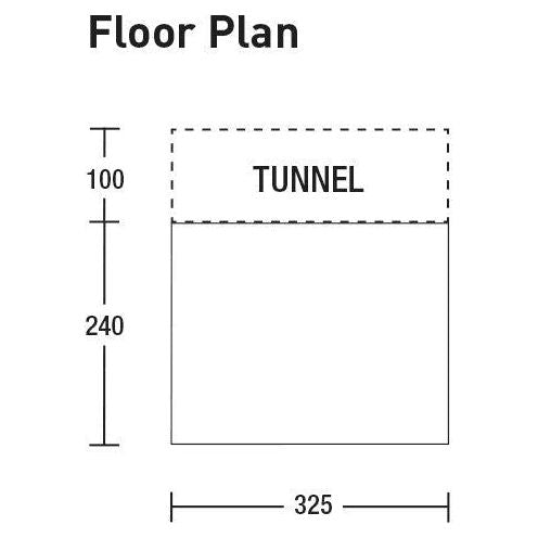 SunnCamp Swift Van 325 High 240-270cm Motorhome Poled Driveaway Awning SunnCamp - Dynamic Drive