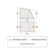 Vango Tall Annex Elements Shield - Balletto Tall Grey Violet Vango - Dynamic Drive