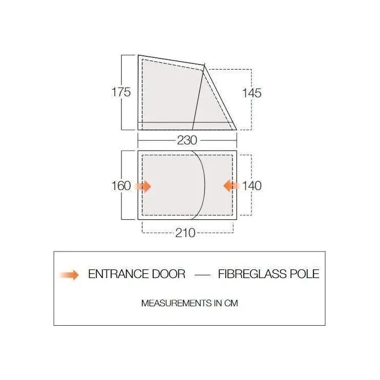 Vango Tall Annex Elements Shield - Balletto Tall Grey Violet Vango - Dynamic Drive