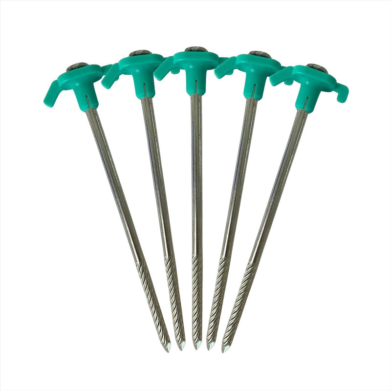Tent Awning Rock Pegs x20 Carry Case Royal Leisure Hard Ground Pitching Camping Royal - Dynamic Drive