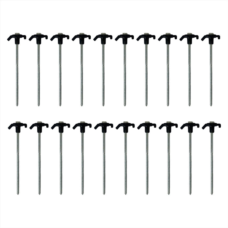 Tent Screw Thread Pegs Awning x20 Carry Case Royal Leisure Drill Adapter Camping Royal - Dynamic Drive
