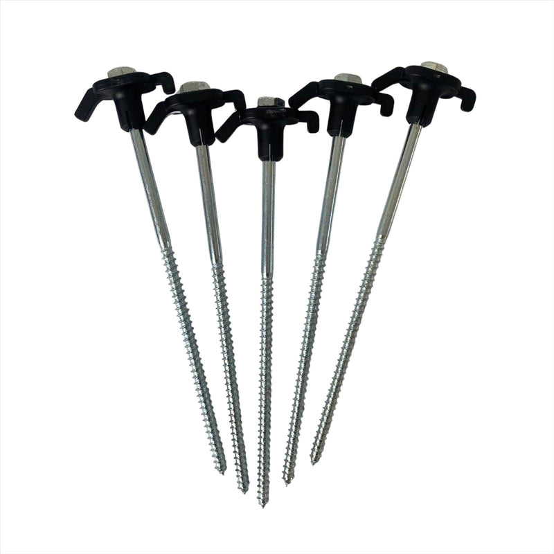 Tent Screw Thread Pegs Awning x20 Carry Case Royal Leisure Drill Adapter Camping Royal - Dynamic Drive