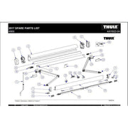 Thule Awning Connection Pieces Tension Rafter (4900 & Tristor Models) 1500602226 Thule - Dynamic Drive