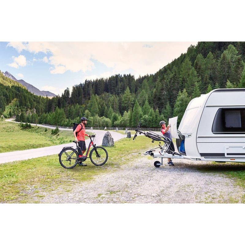 Thule Caravan Superb Standard 2-bike a-frame caravan bike rack anodised gray Thule - Dynamic Drive