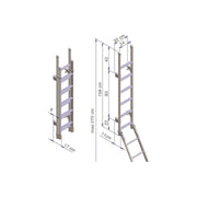 Thule Ladder Deluxe foldable double ladder 11 steps anodised gray Thule - Dynamic Drive
