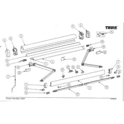 Thule Omnistor Caravan/Motorhome Awning LH & RH Leadrail End Plates To Fit 4900 Thule - Dynamic Drive