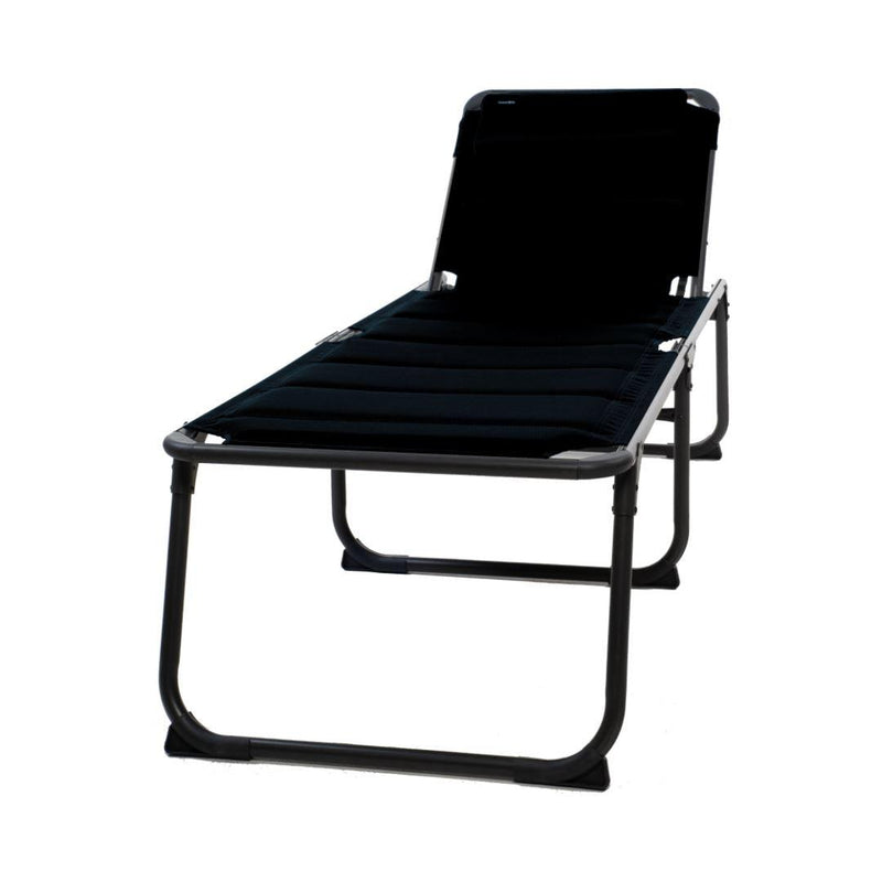 Travellife Barletta lounger Relax Black Camping Chair Sunbed Travellife - Dynamic Drive