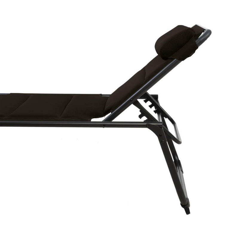 Travellife Barletta lounger Relax Black Camping Chair Sunbed Travellife - Dynamic Drive