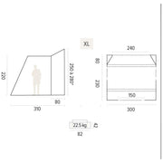 Trigano Bali XL Inflatable Motorhome Driveaway Air Awning 2.5m to 2.8m TRIGANO - Dynamic Drive