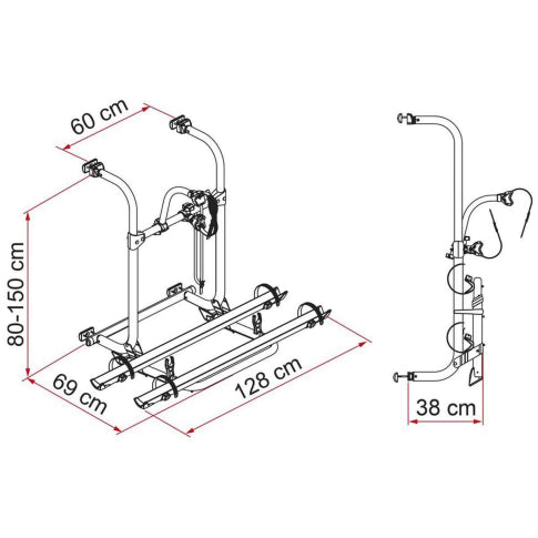 Fiamma Carry Bike Pro (02096 9 ) Lightweight Bike Rack for RV Fiamma  - Dynamic Drive