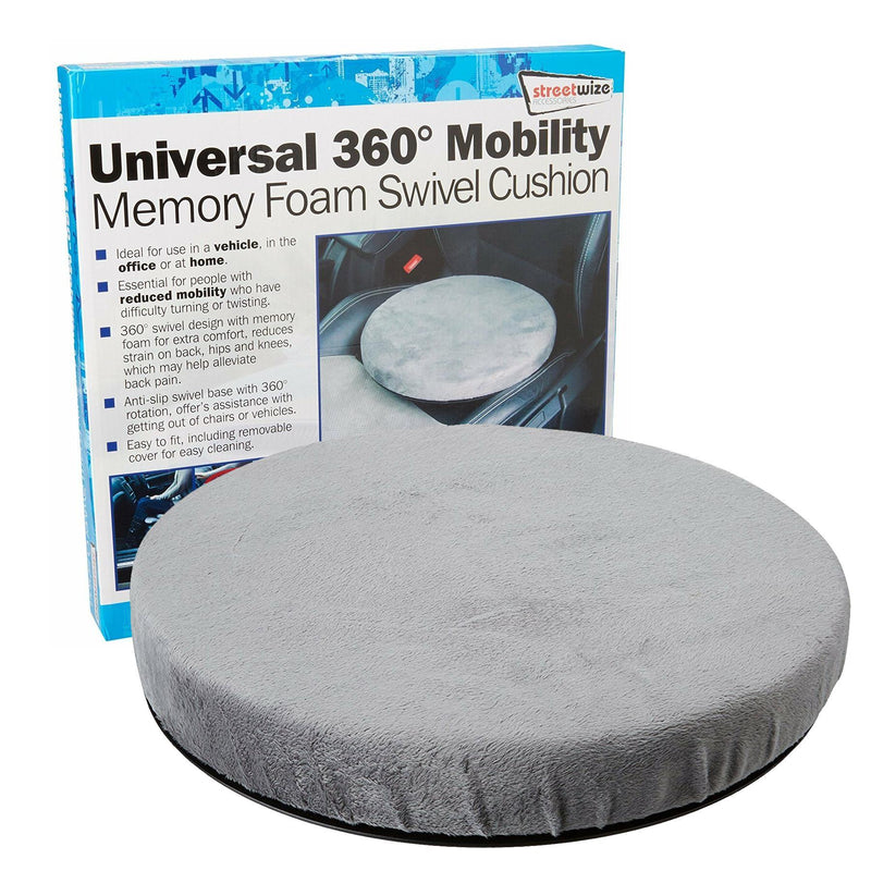 Universal Mobility Aid Car Seat & Home Chair 360 degree Memory Foam Swivel Cushion Streetwize - Dynamic Drive