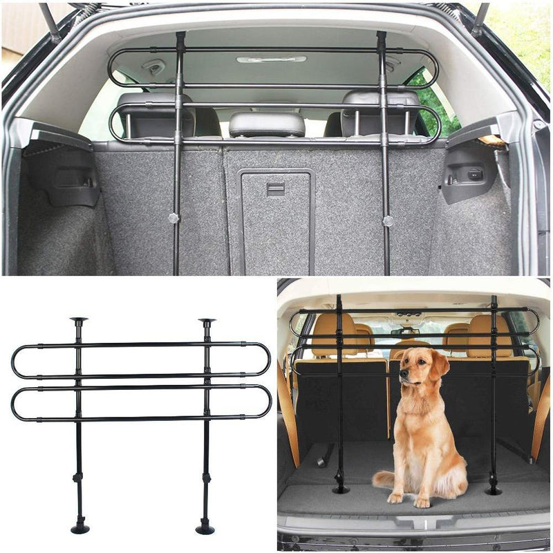Universal Pet Dog Guard Car Estate Van Adjustable In Black Tube Bars Sakura - Dynamic Drive