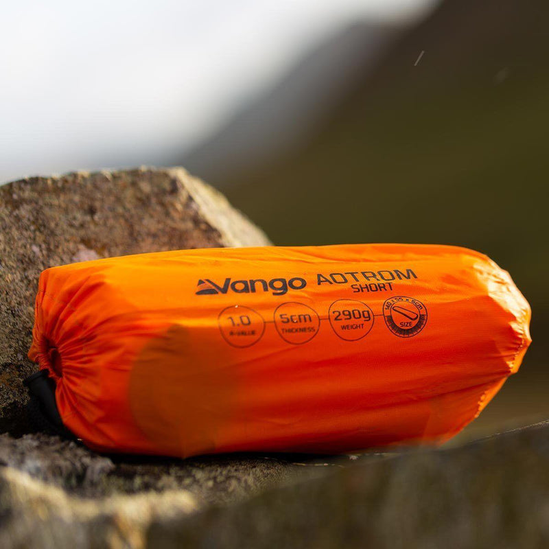 Vango Aotrom Short 5cm Sleeping Mat Orange Single Camping Backpacking Vango - Dynamic Drive