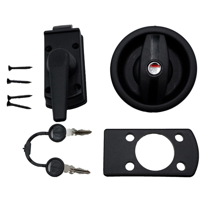 Vecam Caravan Door Lock and Barrel - Complete Left Hand Assembly with 2 x Keys Crusader - Dynamic Drive