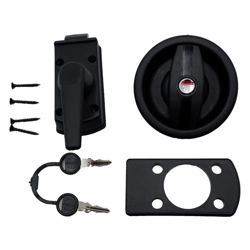 Vecam Caravan Door Lock and Barrel - Complete Left Hand Assembly with Keys Crusader - Dynamic Drive