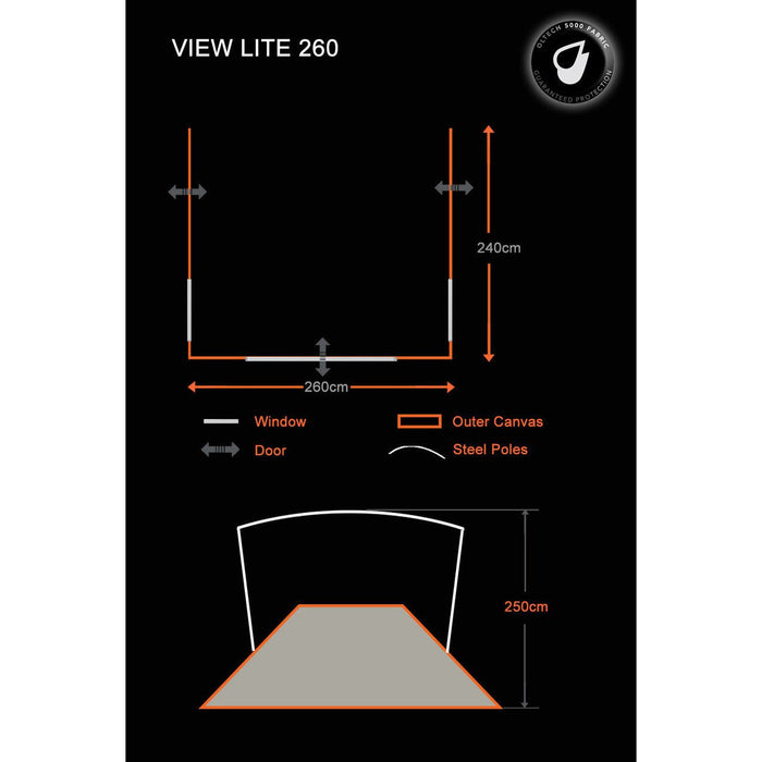 Olpro View Lite 260 - Caravan Awning ( Poled Awning ) Olpro - Dynamic Drive
