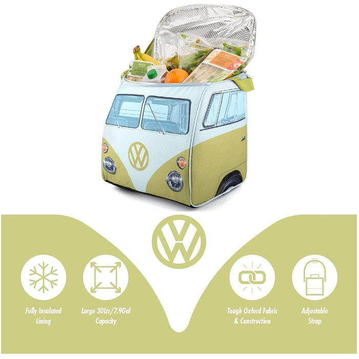 VW Volkswagen Campervan Green 30L Insulated Coolbag Ice Cool Bag Cooler VW - Dynamic Drive